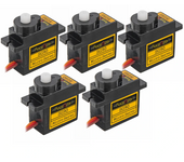 5PCS Racerstar SG90 9g Micro Engranaje de Plástico Servo Analógico para Helicóptero RC, Avión, Robot