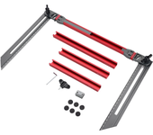 Plantilla de peldaños de escalera Rojo-Gris Mejora Medidor de peldaños de escalera Plantilla de paso de escalera de prec