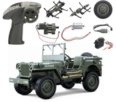JJRC C8815 1/10 Camión Militar Willys Piezas de Coche RC Transmisor de Control Remoto 2.4G Servo de Dirección Puente Tra