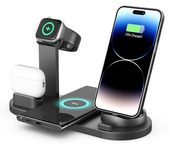 Cargador inalámbrico B-07 15W 10W 7.5W 5W Cargador inalámbrico rápido con soporte para teléfonos inteligentes habilitado