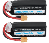 Batería Lipo MARSLIPO 11.1V 2800mAh 50C 3S con conector XT60 para dron RC