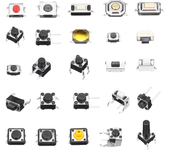 250pcs 25 Valores Micro Switch Assorted Botón de Empuje Interruptores de Tecla Reset Mini Leaf Switch SMD DIP 2*4 3*6 4*