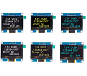 Módulo de pantalla LCD de 1,54 pulgadas con pantalla OLED, resolución 128*64, interfaz SPI/IIC, controlador SSD1309