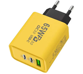 Cargador de pared AR-PD05 65W 3 puertos USB PD USB-A+2Tipo-C PD QC3.0 de carga rápida adaptador UE para iPhone 15 14 13