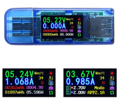 RUIDENG AT34 USB3.0 IPS Pantalla a color Tester USB de voltaje, corriente, capacidad, energía, potencia, impedancia equi