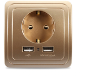 Cargador de pared con doble puerto USB de 1.5A Excellway con enchufe de dos clavijas, adecuado para teléfonos móviles y