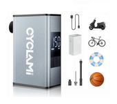 Bomba de aire para bicicleta eléctrica CYCLAMI A3 MAX 150PSI Mini 1800mAh Batería Pantalla digital de presión de neumáti