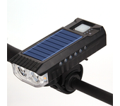 Faro de bicicleta recargable solar LED Superbrillo Batería de 4000 mAh Resistente al agua 4 modos de luz Linterna de adv