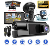Cámaras HD delanteras internas traseras del DVR del automóvil, video de 1080P, imagen de retrovisor, cámara de tablero d
