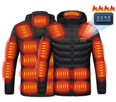 Chaqueta calefactora TENGOO HJ-21 21 áreas calentadas abrigo carga USB invierno cálido impermeable exterior senderismo c