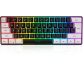 Teclado para juegos V700 de 61 teclas con retroiluminación RGB USB y sensación mecánica con múltiples combinaciones de t