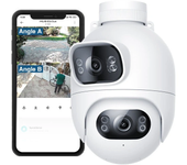 Cámara WiFi con foco IMILAB EC6 Dual 2K Lens 360° PTZ, cámara inalámbrica con visión nocturna en color, detección de IA,