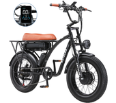 [EU Direct] Bicicleta eléctrica KETELES KF8 Batería de 48V 23Ah 1000W*2 Motores duales Ruedas de 20 pulgadas 70-80KM Máx