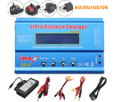 Cargador de Batería Lipo iMAX B6 80W 6A con Conector XT60 y Adaptador de Alimentación