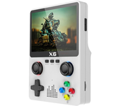 Consola de juegos portátil X6 con pantalla HD de 3.5 pulgadas, 32GB y 10000 juegos con Dual Rocker Arcade Simulator Pock