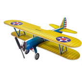 Dancing Wings Hobby E25 Stearman PT-17 Kaydet 450mm Envergadura PP Material RC Avión biplano Ala voladora KIT / KIT + Co