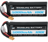 Batería Lipo MARSLIPO 11.1V 5000mAh 100C 3S con conector XT60 para drones RC