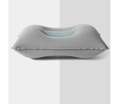Cojín plegable portátil inflable de aire para dormir al aire libre al viajar, estirador de cuello y respaldo de PVC, cóm