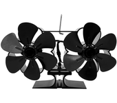 Ventilador de estufa con alimentación de calor de 12 aspas, ventilador ecológico para chimenea, calentador portátil efic