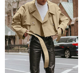 Chaquetas para hombres INCERUN con solapas,de manga larga y color sólido,abrigos cortos holgados de moda masculina con c