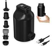 Bomba de aire eléctrica IPRee 3 en 1 con batería para cama inflable,bolsas de vacío,5 boquillas para camping y rápida hi