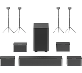 Saibar Ultimea Poseidon D70 410W 7.1CH con 2x Soportes Steady 300 Sistema de sonido envolvente virtual con 4 altavoces e