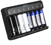 Cargador inteligente de 8 ranuras Astrolux® NC08 para baterías Ni-MH/Ni-Cd/Li-ion AA AAA 1.5V 14500 10440 de tipo C con