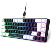 Teclado para juegos con cable HXSJ de 68 teclas RGB 60% para PC y oficina en casa