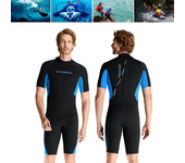 Traje de buceo corto DIVE&SAIL de 1,5 mm de grosor en neopreno con cremallera trasera UPF50+, protección solar, suave, a