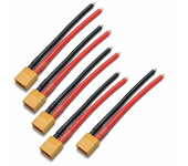 5pcs Conector macho XT60 12AWG 10cm con cable