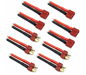 Conector hembra Deans T de 1 par de 10 cm de cable 14AWG para batería RC Lipo Quadcopter