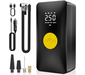 Bomba de Aire Eléctrica Inalámbrica 150psi Inflador de Neumáticos 4000mAh Compresor de Aire Portátil Pantalla Digital LC
