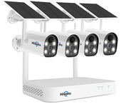 Hiseeu 8WK-4C40 4MP 1440P Sistema de cámaras de seguridad inalámbricas CCTV Kits Cámara alimentada por energía solar Ref