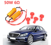 2 piezas 50W 6Ω resistencias de carga LED Canbus para automóvil. Decodificador de resistencia para luces de giro, faros,