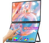 UPERFECT UStation Delta Max monitor portátil de doble pantalla de 18.5 pulgadas con pantalla táctil plegable para portát