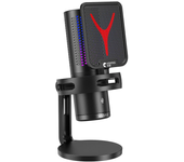 Micrófono de condensador con cable Yanmai GM7 Micrófono de computadora con luz RGB Cancelación inteligente de ruido Micr