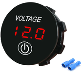 Vóltmetro digital LED de 12V,voltímetro impermeable,probador de batería con panel de pantalla táctil digital para coches