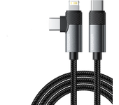 MENSAJE ES-X59 Cable Tipo C a Tipo C+iP de 65W Carga Rápida PD Transmisión de Datos Línea de Núcleo de Cobre de 1M/2M pa