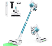 Aspiradora de mano vertical inalámbrica MOOSOO S6 18KPa, aspiradora tipo robot recargable USB tipo C, HEPA lavable con l