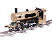 Tren modelo de motor de vapor con vía completa de aleación de aluminio. Colección de regalos de juguetes STEM