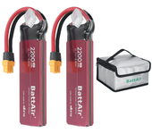 [UE/EE.UU. Directo] ISDT BattAir 2ª Gen 7.4V 2200mAh 50C 2S Batería LiPo Inteligente Control APP Inalámbrico Conector XT