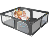 Comomy Parque de juegos grande para bebés, portátil, para uso en interiores y exteriores, puerta para niños, cercado de