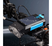 Faro para bicicleta con carga solar 400Lm Brillo Alcance de distancia de 300m Batería de 4000mAh Impermeable 4 modos de