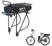 [EU Direct] UNITPACKPOWER T032 48V 15AH Batería de bicicleta eléctrica de rack trasero 51km Máx. 2500mAh Batería de liti