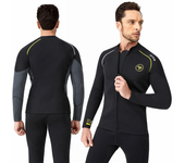 Traje de buceo ZCCO de 1.5mm, cómodo, con mangas largas de neopreno, cremallera frontal impermeable y diseño suave, perf