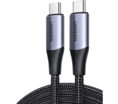 Cable coaxial UGreen US355 5A 100W Tipo-C a Tipo-C PD QC4+ de carga rápida y transmisión de datos núcleo de cobre de 1M