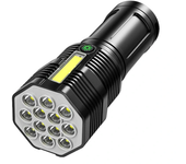 Linterna LED portátil ultrabrillante para exteriores en casa, carga USB, súper ligera, linterna táctica para emergencias