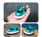 S821 S822 RTR 1/32 2.4G Mini Barco RC A Prueba De Agua Control Remoto Barco Luz LED Alta Velocidad Vehículos De Velocida