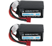 Batería Lipo MARSLIPO 7.6V 4500mAh 60C 2S T Plug para coche RC