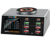 Cargador Bakeey WLX-X9A 100W de 8 puertos USB PD 6USB-A+2USB-C PD QC3.0 Estación de carga rápida de escritorio con almoh